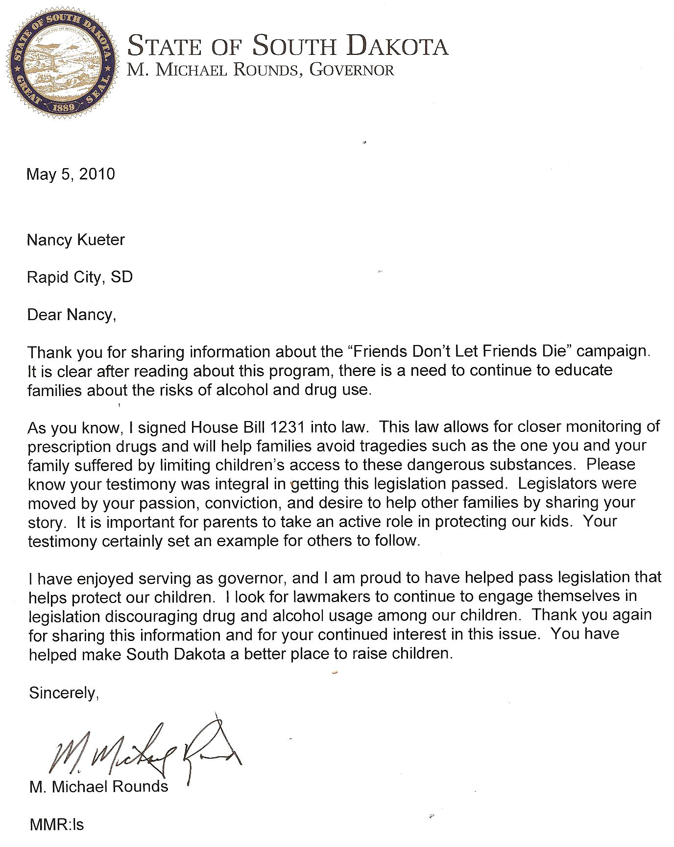 south dakota HB 1231 HB1231 Drug Monitoring System Nancy Kueter
